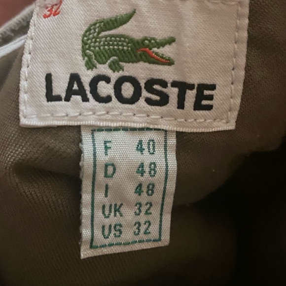 VENDOR ITEM : FINAL PRICE Ladies Beige / Gray Lacoste Corduroy Pants - Picture 4 of 10
